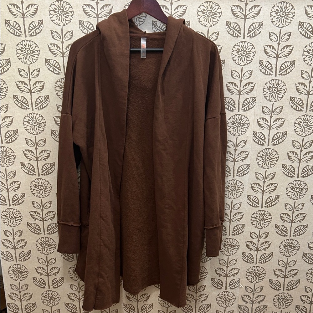 Mono B Brown Hooded Cardigan